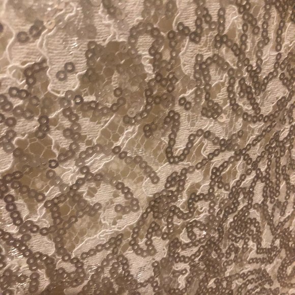 Chetta B  cream and gold sequined dress size 6 - Picture 3 of 3